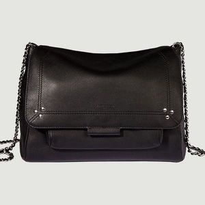 Jerome Dreyfuss Lulu Medium Leather Bag, Black Noir With Silver Hardware